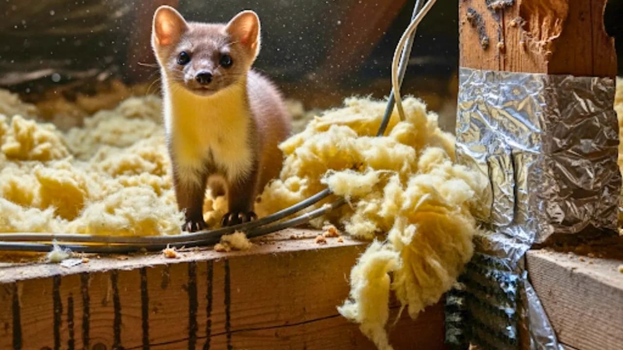 Kuny zniszczyły izolację dachu? Sprawdź, jak go naprawić i skutecznie pozbyć się problemu kun!