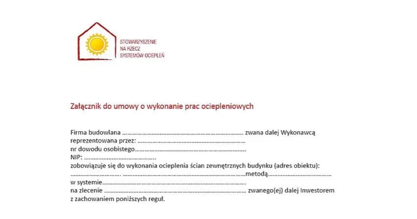 Wzór umowy na ocieplenie budynku: 5 kluczowych elementów